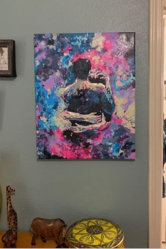 BAISITE Paint by Numbers Kit for Adults Beginners,16" Wx20 L Canvas for Painting Kits for Adults in Colorful Box-Cosmic Hug 8217-Already Stretched on a Wooden Frame - Image 2
