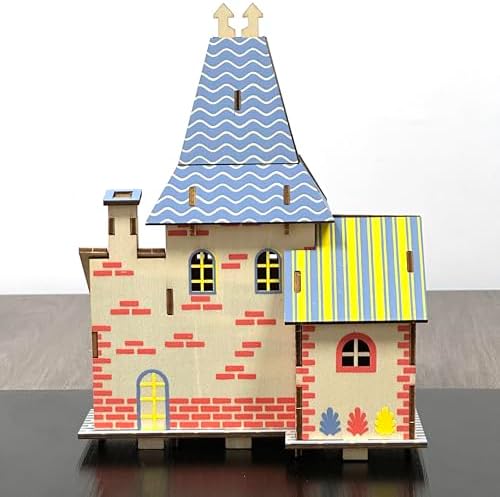 Log Cabin 3D Wooden House Puzzle,DIY Mini Building Model Kit，006 - Image 7