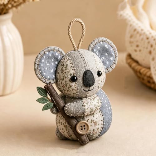 Patchwork Mouse DIY Sewing Kit for Adults & Beginners (Koala) - Image 3