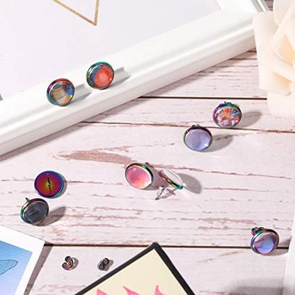 Hicarer 200 Pcs Sublimation Earrings Blanks Stud Earring Kit, Mixed Color - Image 5