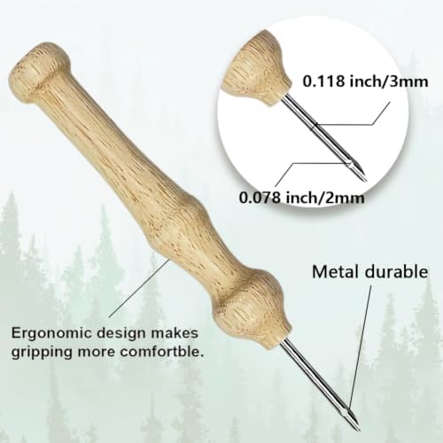 BEUNITONE 2PCS Punch Needle Kit for Adults Beginners, Frog Mushroom Needlepoint Crafts Kit for Adults, Complete Embroidery Starter Kit with Pre-Print Pattern and Hoop for Home Decor 7.9"x7.9" - Image 3
