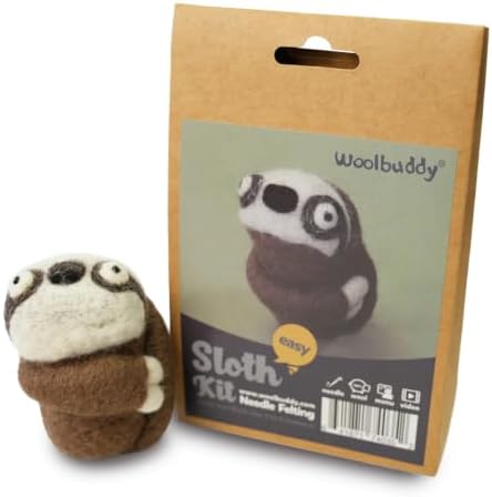 Woolbuddy Needle Felting Starter Kit (Sloth) for Adults with Tool & Guide - Image 2