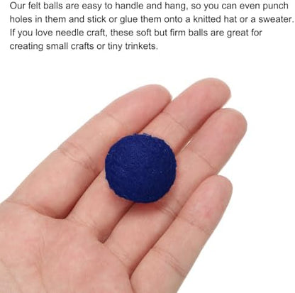 PATIKIL Wool Felt Balls Beads Wool Felting Pom 2cm 20mm Sapphire Blue for Home Crafts Handcrafts Project DIY Pack of 5 - Image 4