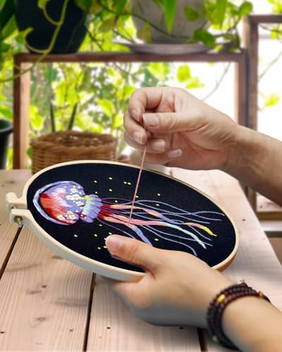 TINDTOP 5 Pack Embroidery Kit for Adult, Embroidery DIY Starter Kit - Image 4