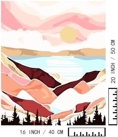 BAISITE Paint by Numbers Kit for Adults Beginners,16" Wx20 L 2 Pack Canvas for Painting Kits for Adults in Colorful Box 1112 Already Framed - Image 7