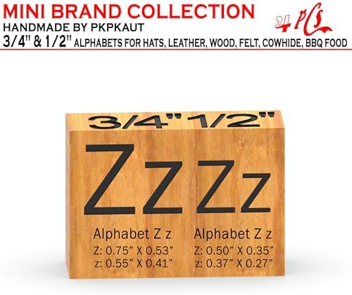 4Pcs Letters Branding Iron for Wood, Leather Branding Stamp (Z z) - Image 2
