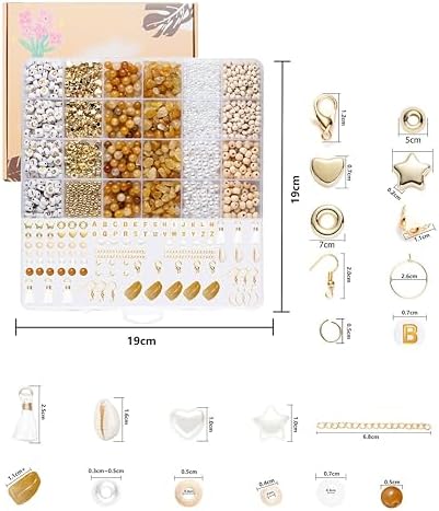 Xylise Jewelry Making Supplies Kit Natural Stone Beads for Irregular Natural Stone with for DIY Craft Bracelet Necklace Earrings for Adults (Topaz) - Image 3