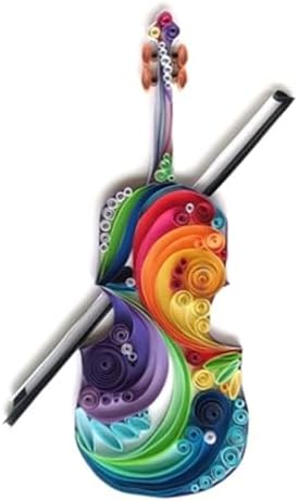 Violin Paper Quilling Kit Paper Quilling Adult Craft Great for DIY Craft Workshop, Home Decoration, Birthday Gift,Adult Friend interaction.It's Suitable for Adult and Craftsmen.Creative Stress Reliee. by MerainMe