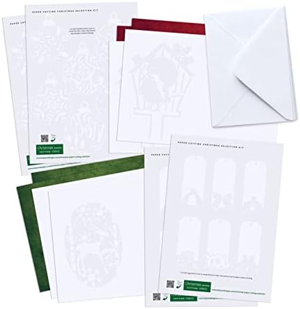Katy Sue Adventures in Paper Cutting Christmas Selection - Makes 12 Tags, 12 Ball Ornaments & 6 Christmas Cards (Comes with Envelopes) - Image 3