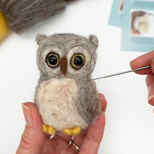 Bergin & Bath Needle Felting Kit, Owl. Make a Sweet Little owl with This Planet Friendly Craft kit for Adults and Teens. - Image 5