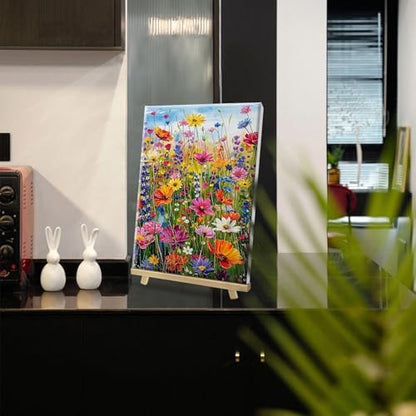 HeeBenor Framed Paint by Numbers Kit for Adults, Flowers, 8x12 Inch - Image 7