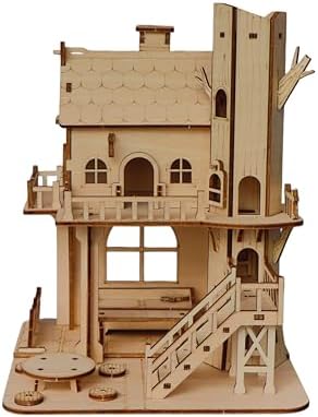 DIY 3D Wooden Puzzle House Kit, Wood Architectural Puzzle, Realistic House Building Model, Creative Home Decor, Ideal Gifts for Adults, Birthdays, Christmas & Special Occasions by Unknown