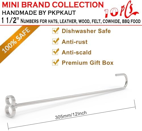 10Pcs 1 1/2" Custom Branding Iron for Wood, Leather Branding Stamp - Image 4