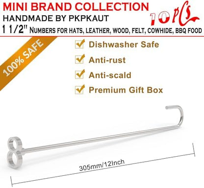 10Pcs 1 1/2" Custom Branding Iron for Wood, Leather Branding Stamp - Image 4