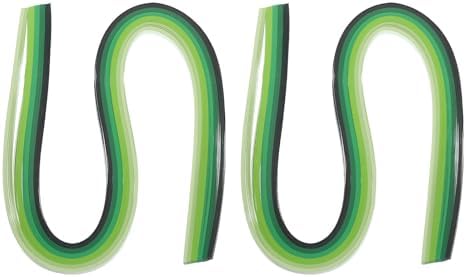 PATIKIL 240pcs Rainbow Quilling Strips Paper 3/16"(5mm) 21"(53cm) Origami Paper Quilling Strip for Art DIY Craft Christmas, Green by PATIKIL