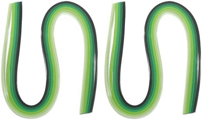 PATIKIL 240pcs Rainbow Quilling Strips Paper 3/16"(5mm) 21"(53cm) Origami Paper Quilling Strip for Art DIY Craft Christmas, Green by PATIKIL