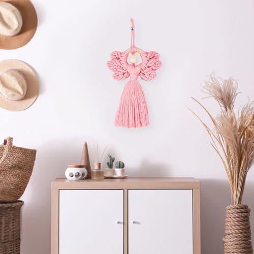 ORIGACH 3 Set DIY Angel Macrame Kit, Boho Wall Hanging Ornament for Beginners, Angel Wings Kit with Instruction Tutorial for Adults, Pink Blue & Green - Image 4