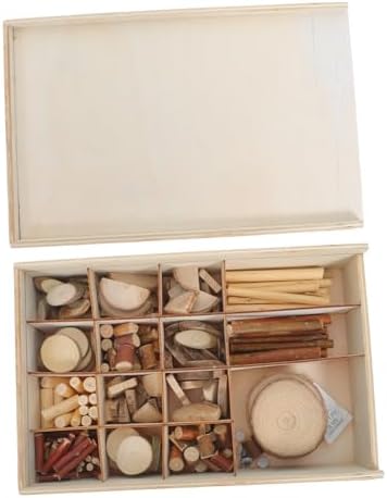 LRXIYODE Natural Wood Craft Kit, Cylinder, and Semicircular Pieces for DIY Projects Stimulate Creativity with Easy Style Integration, and Living Room Decoration by Unknown