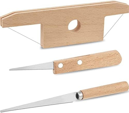 Amylove 3 Pcs Clay Bevel Cutter Fettling Knife Pottery Trim Kit, Natural by Amylove