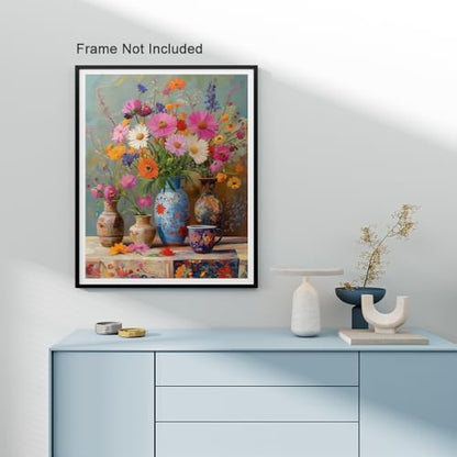 Natuyalo Paint by Numbers Kit for Adults Beginner, Vase on Table Adult Paint by Number Kits on Canvas Without Frame, Flowers Acrylic Paint by Numbers for Home Decor Gift 16x20 inch - Image 3