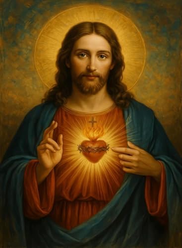 Jesus Paint by Numbers Kit for Adults Framed Canvas 12X16 in, Frameworkless by FairylandJinWenn
