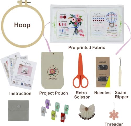 Embroidery Stitch Book Kit for Beginners & Adults ,33 Essential Stitches - Image 4