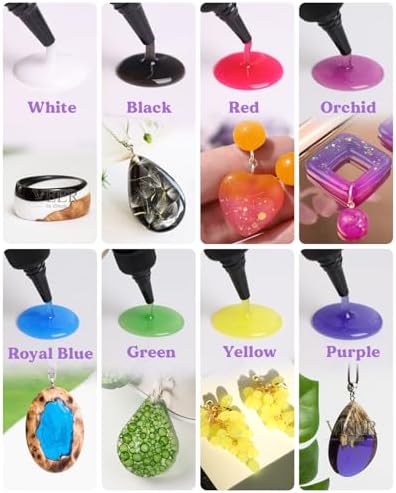 LET'S RESIN UV Resin Kit, 18 Dark Colored UV Resin Craft Set - Image 5