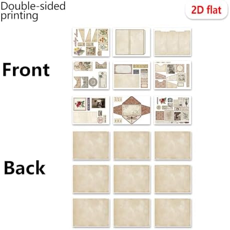 XINPOCUT Trifold Folio Mini Project,Folio Booklet Craft Kit, Junk Journal Kit, Scrapbooking Supplies, Journaling Decor, Mini Folio Writer Folder Project, Arts & Crafts Gifts - Image 5