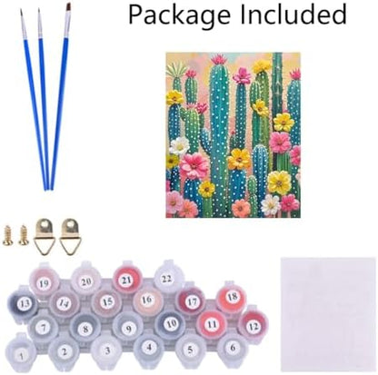 ACIOPPL Paint by Numbers for Adults Beginner Cactus Succulents 16 x 20 Inch - Image 6