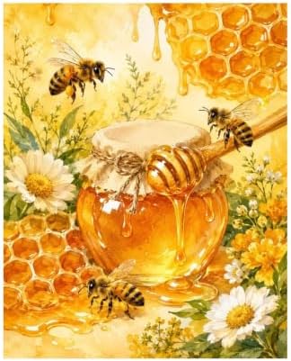 Bozfoxa Paint by Numbers Kit for Adults Beginner Honey Bee Garden by Unknown