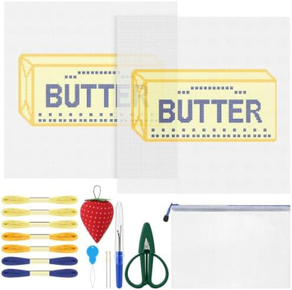 XunYee Needlepoint Canvas Kit, Butter by XunYee