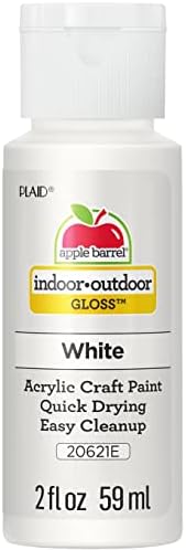 Apple Barrel Gloss Acrylic Paint in Assorted Colors (2-Ounce), 20621 White by AppleBarrel