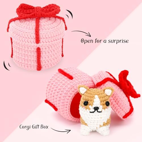 CrochetBox Corgi Dog Crochet Kit for Beginners, Easy Craft for Adults - Image 2