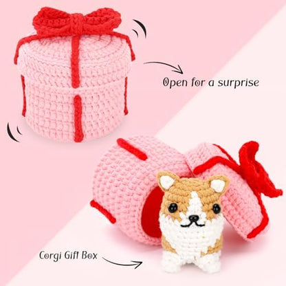 CrochetBox Corgi Dog Crochet Kit for Beginners, Easy Craft for Adults - Image 2