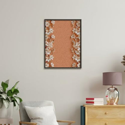 Bozfoxa Paint by Numbers Kit for Adults Beginner Orange Floral Frame - Image 4
