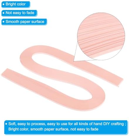 PATIKIL 240pcs Quilling Strips Paper 1/8"(3mm) 21"(54cm) Origami Paper Quilling Strip for Art DIY Hand Craft Christmas, Pink - Image 3