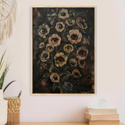 Eyes Flowers Paint by Numbers Kit for Adults Framed Canvas, Frameworkless - Image 5