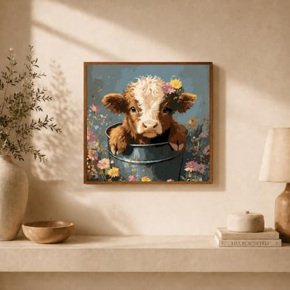 TELMOXA Highland Cow Paint by Numbers Kit for Adults, 16x16 in - Image 2
