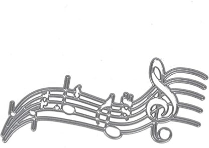 Cutting Dies Music Dies Handmade DIY Paper Art Cards Album Decoration Stencils Template Embossing for Card Scrapbooking Craft (Musical Notes) - Image 6