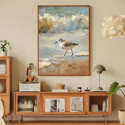 Coastal Bird Paint by Numbers Kit for Adults Framed Canvas, Frameworkless - Image 6
