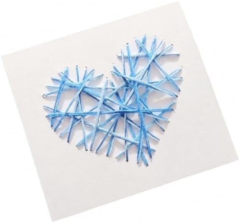 MotiveTech DIY Heart Embroidery Card Kit, Beginner Greeting Card Craft Kit, Paper Embroidery Kit for Confession, Handmade Card Kit, Heart Embroidery Thread Greeti (#4354) by Unknown