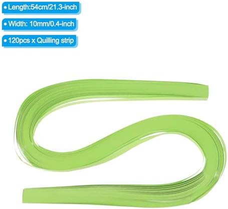 PATIKIL 120pcs Quilling Strips Paper 3/8"(10mm) 54cm Origami Paper Quilling Strip for Art DIY Hand Craft Christmas, Lawn Green - Image 2