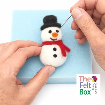 The Felt Box Needle Felting Wool – Black & White Shade Pack, 100g Carded Batts, Short Coarse Fiber for DIY Crafts, Dolls & Animals - Image 4