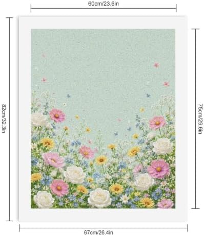 Bozfoxa Paint by Numbers Kit for Adults Beginner Mint Garden Floral - Image 2