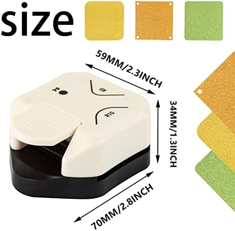 QIQQIKIN Corner Hole Punch 4mm Circle Cutter Punch +R5mm+R10mm 3-Way Corner Rounder Paper Punch,Cardstock,Laminator,Photocards,Scrapbooking,Die Cuts for Card Making,Junk Journal Supplies Clearance - Image 5