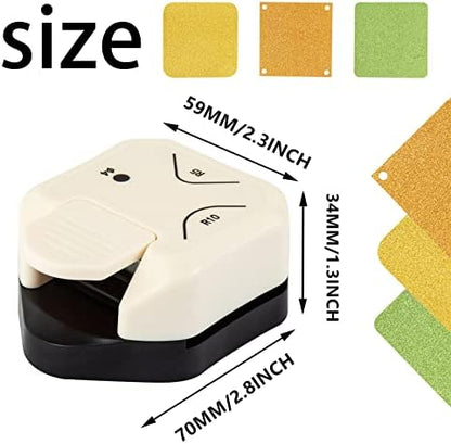QIQQIKIN Corner Hole Punch 4mm Circle Cutter Punch +R5mm+R10mm 3-Way Corner Rounder Paper Punch,Cardstock,Laminator,Photocards,Scrapbooking,Die Cuts for Card Making,Junk Journal Supplies Clearance - Image 5