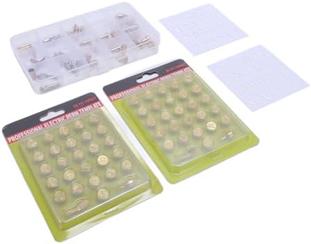 BTSEURY Wood Burning Tip Set, 110PCS Brass Alphabet Number Stencils Wood Burning Embossing Carving DIY Crafts Tool for Adults Beginners, Wood Burning Tools - Image 5