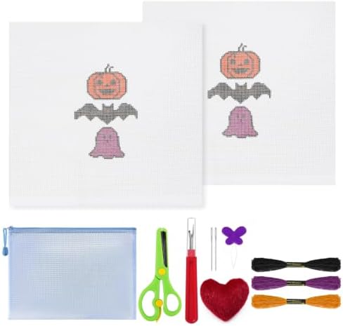 13Pcs Halloween 18 Mesh Needlepoint Canvas Kit for Beginners Adults by Unknown