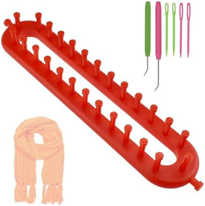 SATUY Rectangle Knitting Looms, 26cm Scarf Loom with Crochet Hook & Needle by Unknown