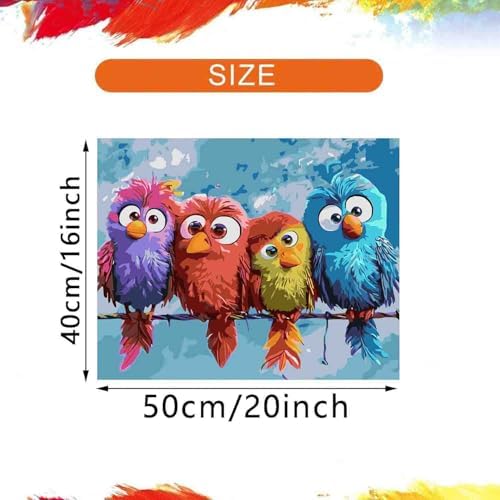 DYAIANGMU Bird Paint by Numbers Kit for Adults Beginners 19.6X15.7 inch - Image 2
